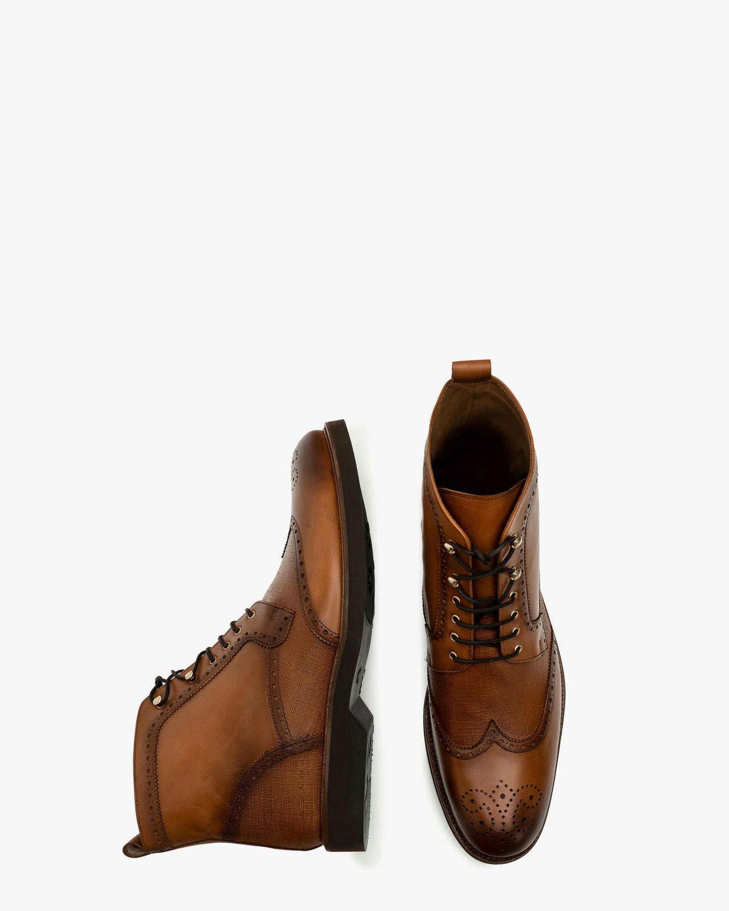 Botín en piel de color marrón