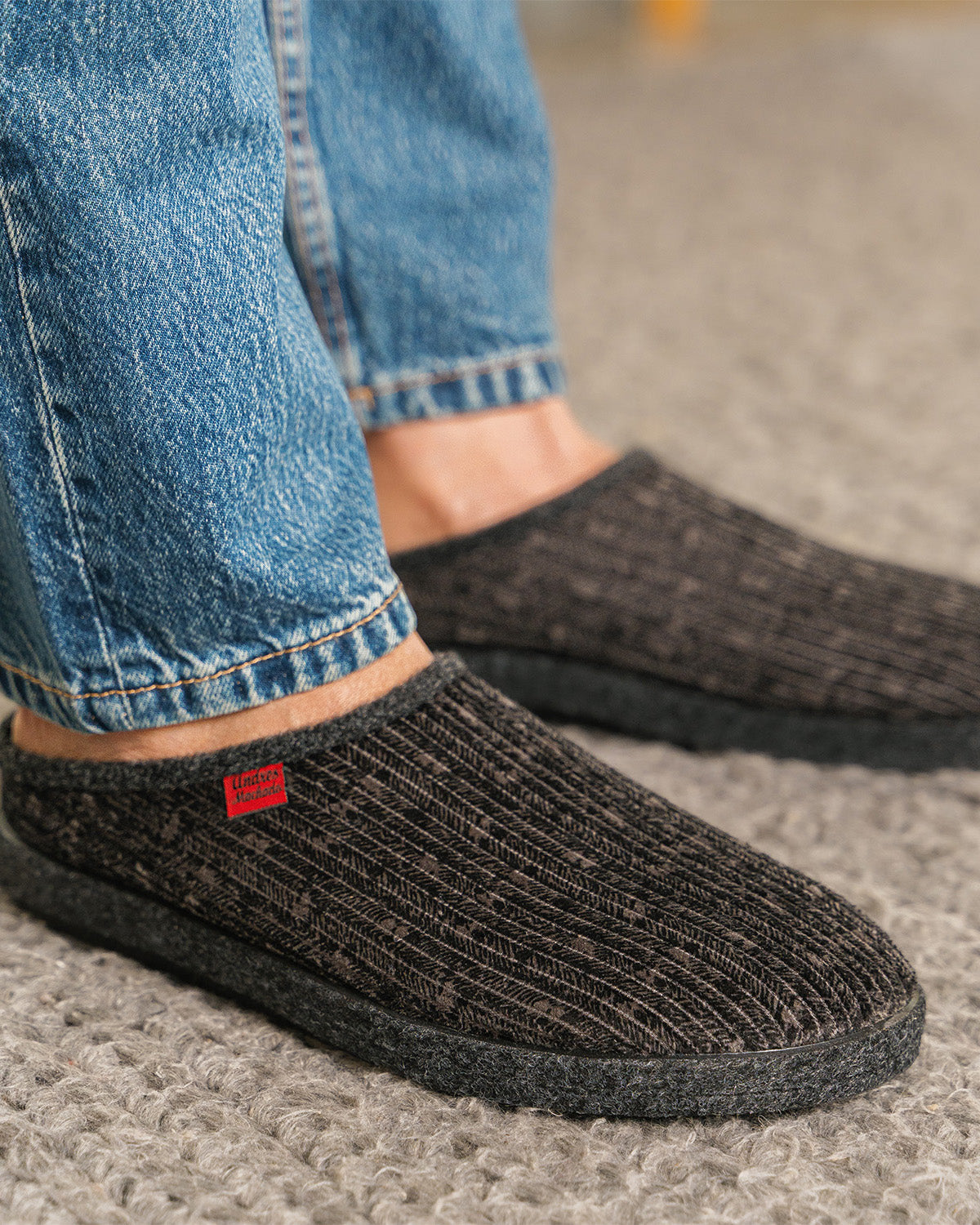 grey corduroy alpine shoes