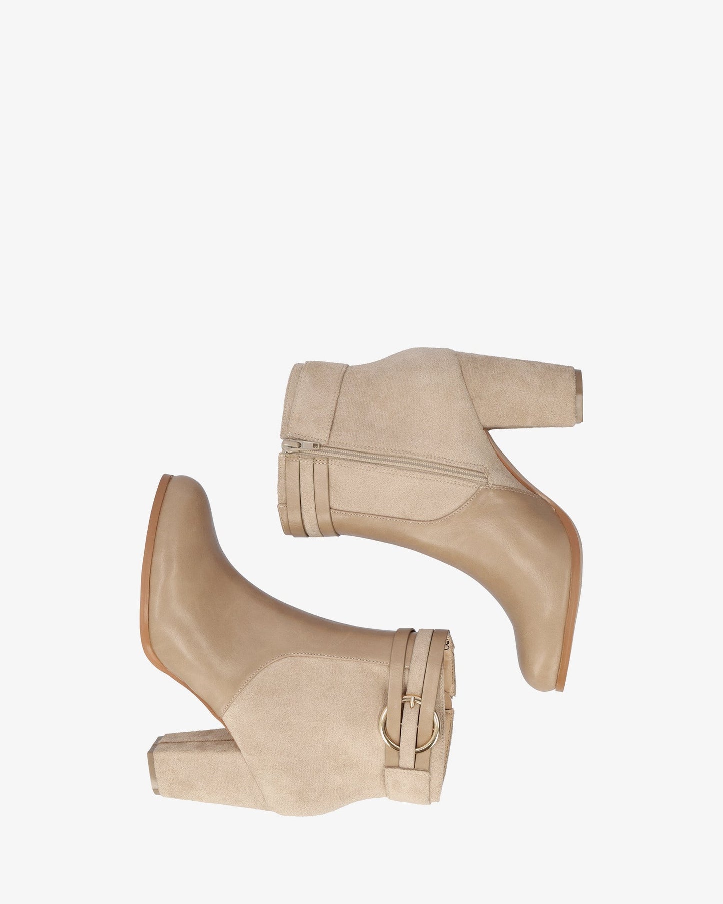 Beige ankle boots