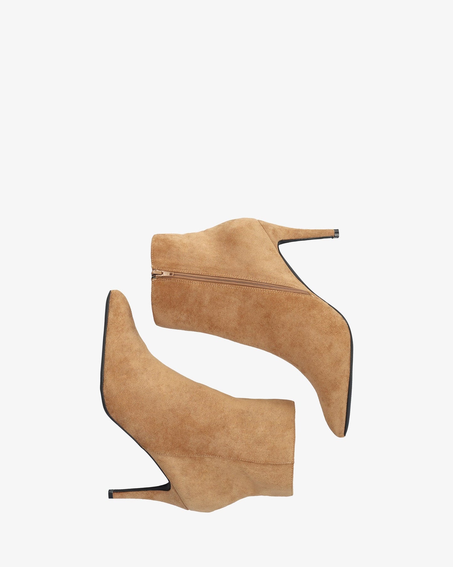 Botín tacón símil ante marrón