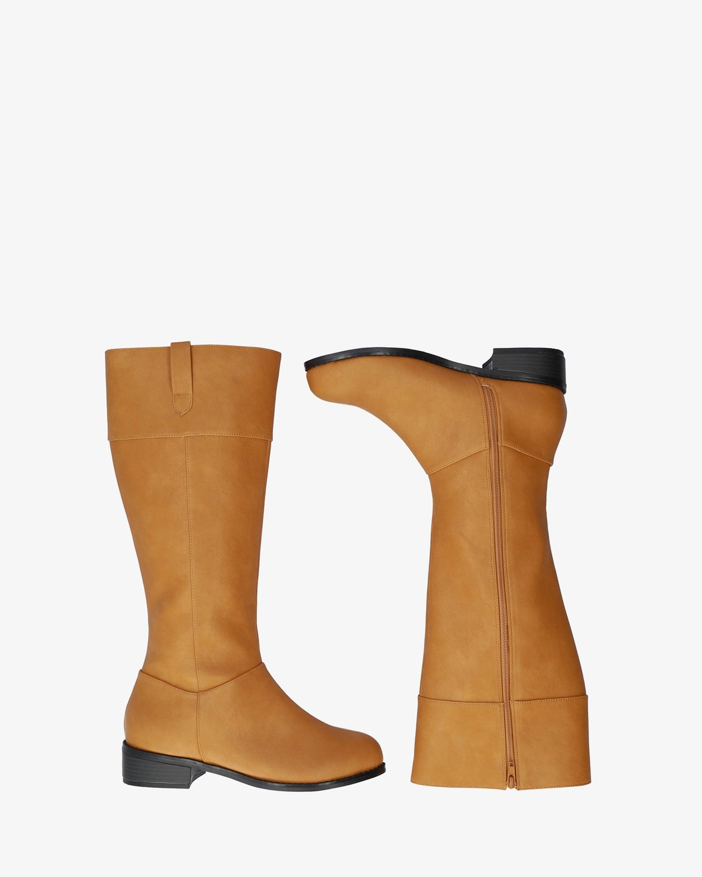 Bota alta en soft camel