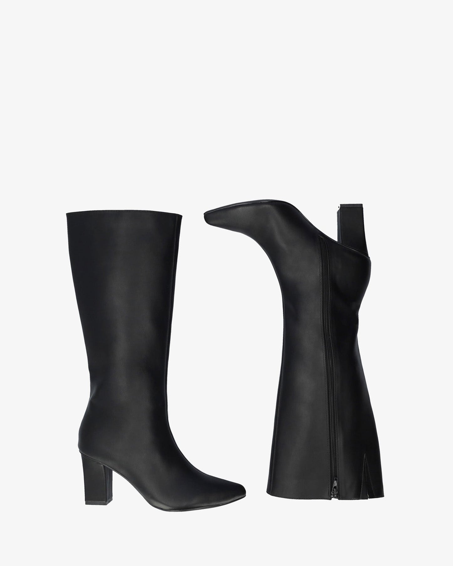 Black soft heeled boot