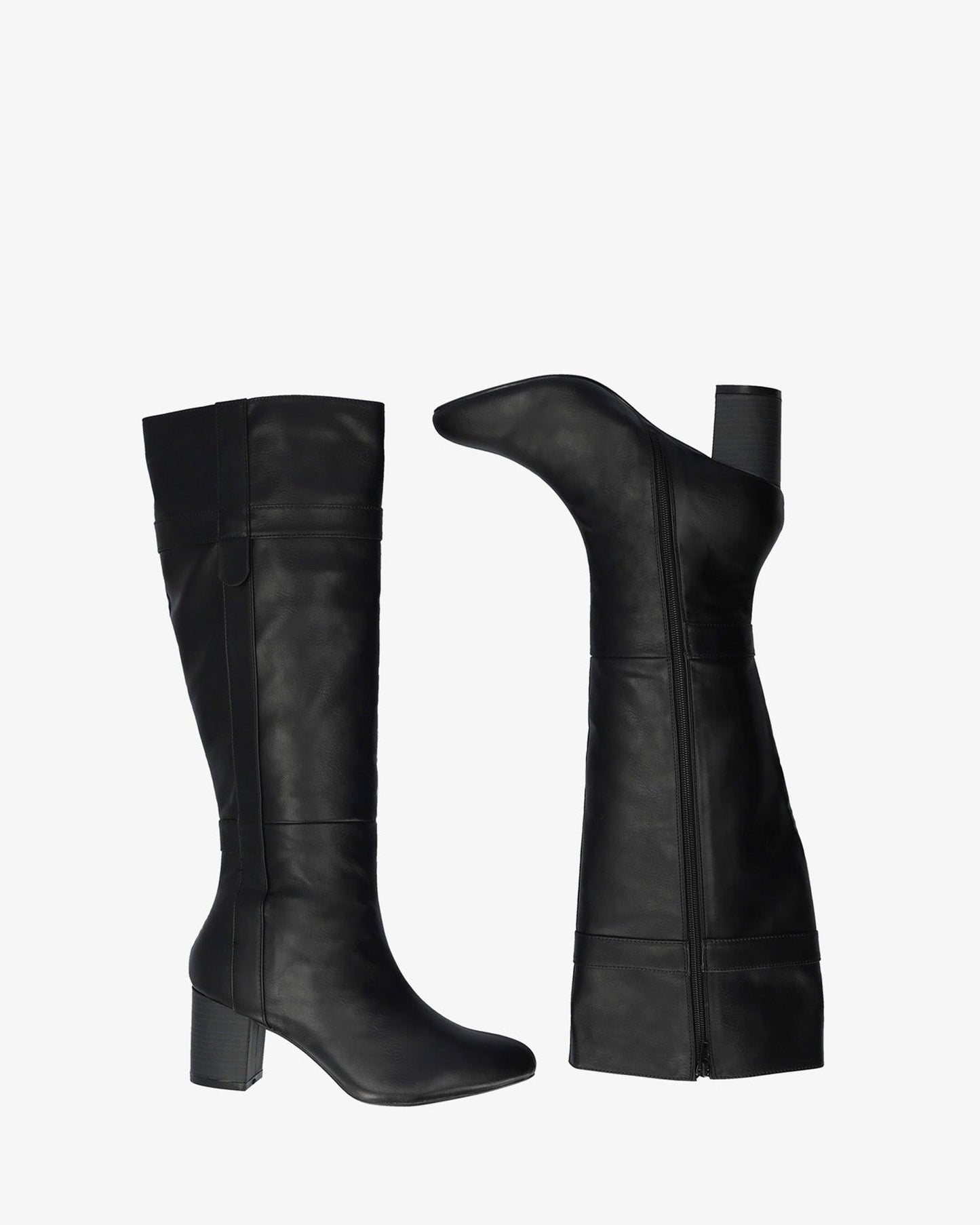 High boot in soft black