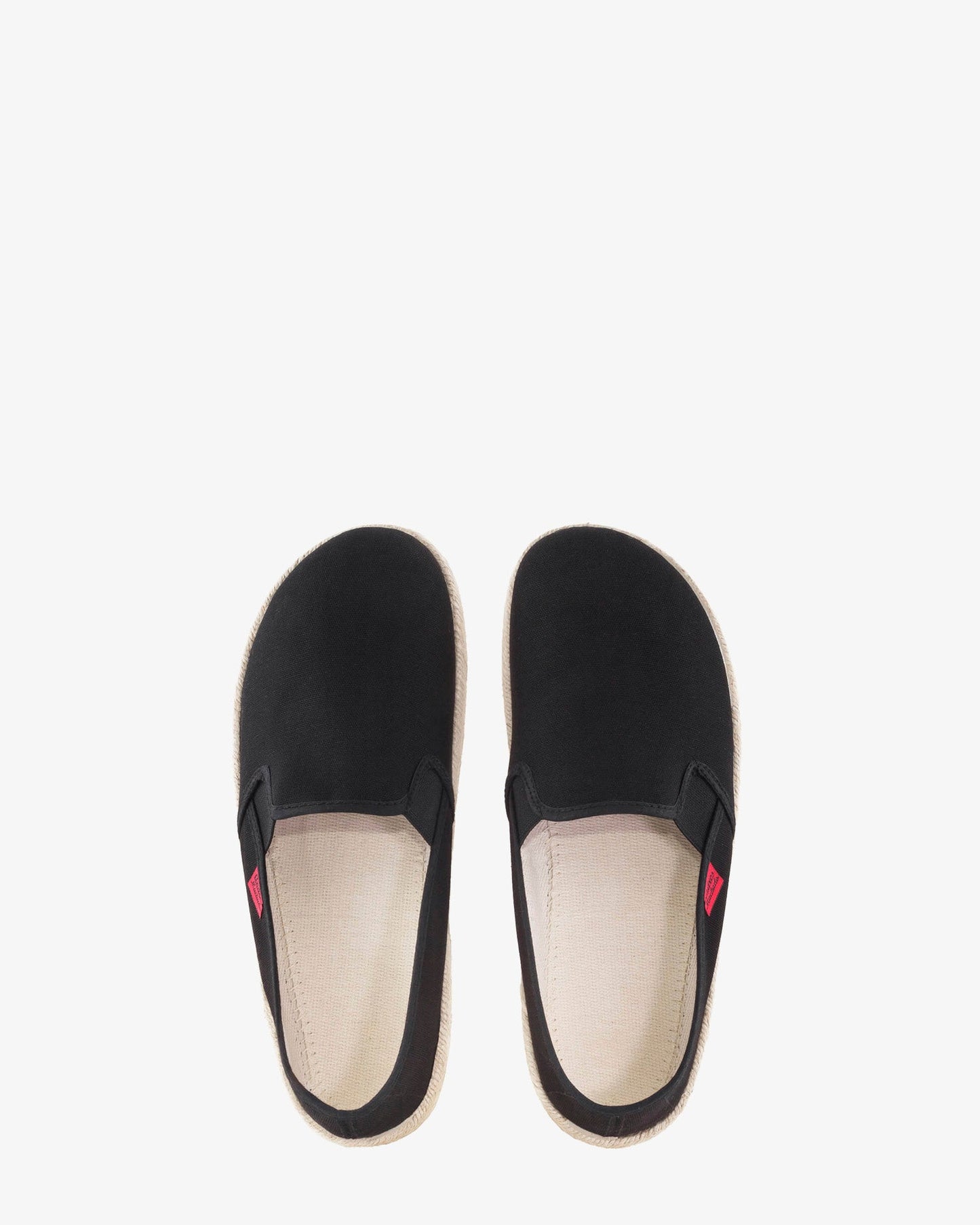 Miticas zapatillas de lona negro y suela de goma y yute