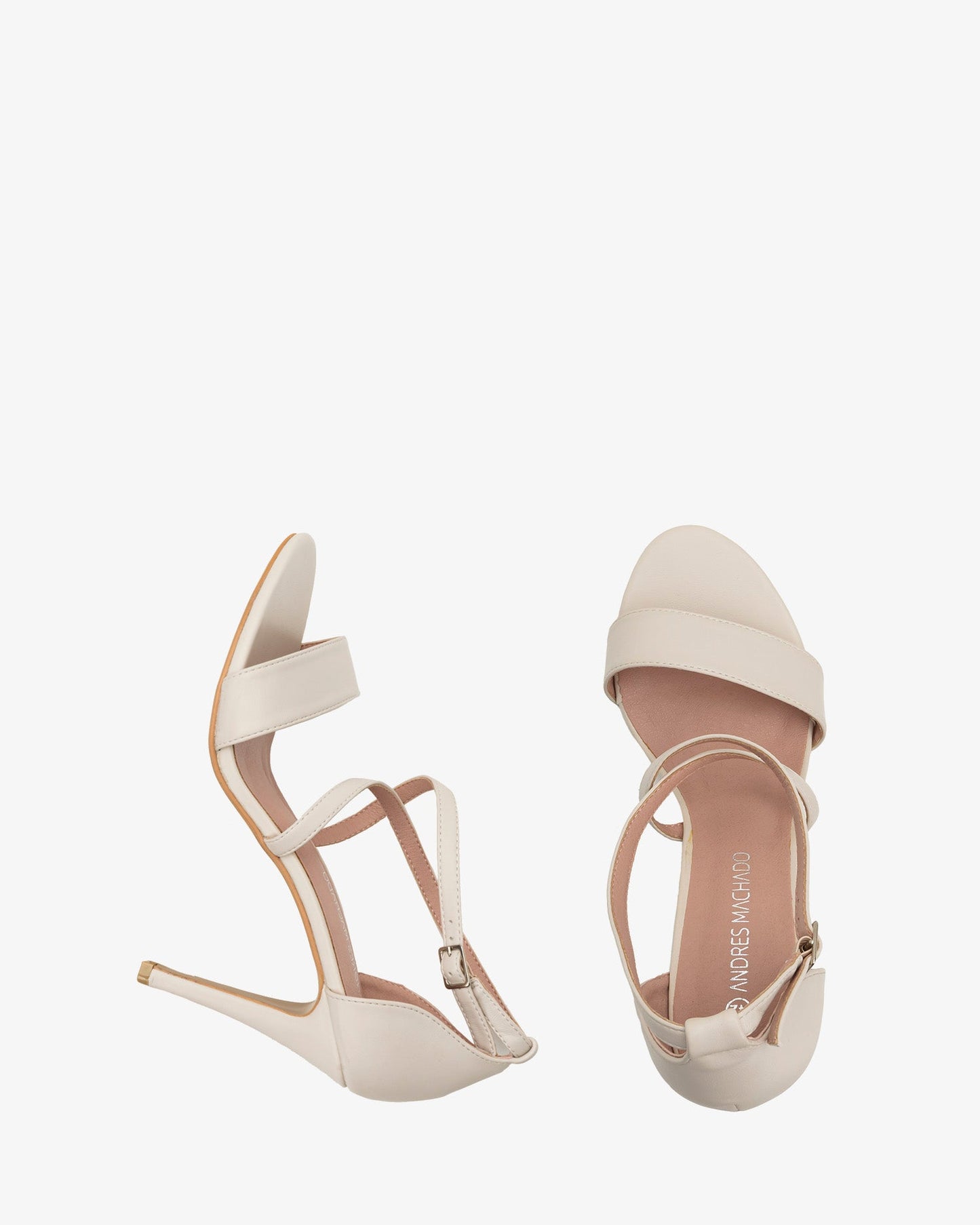 Sandalia tacón soft beige