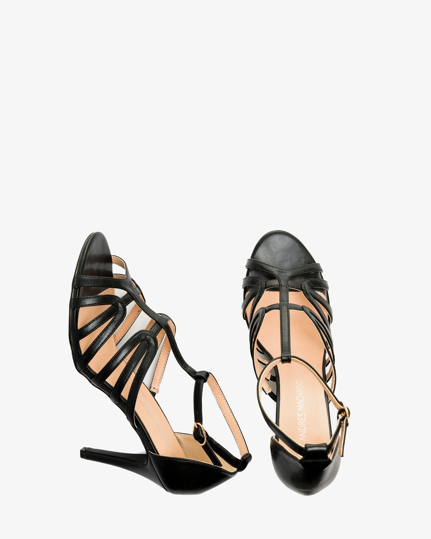 Sandalias en soft color negro con tacón