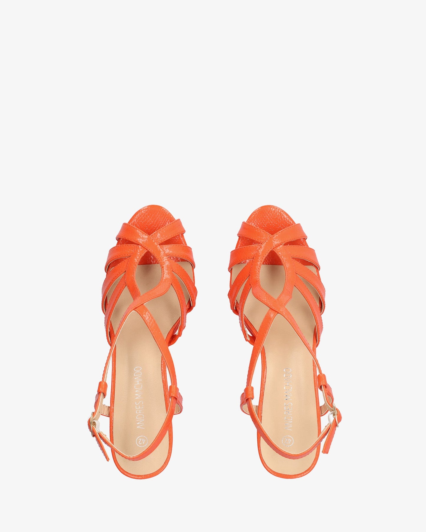 Sandal with orange print