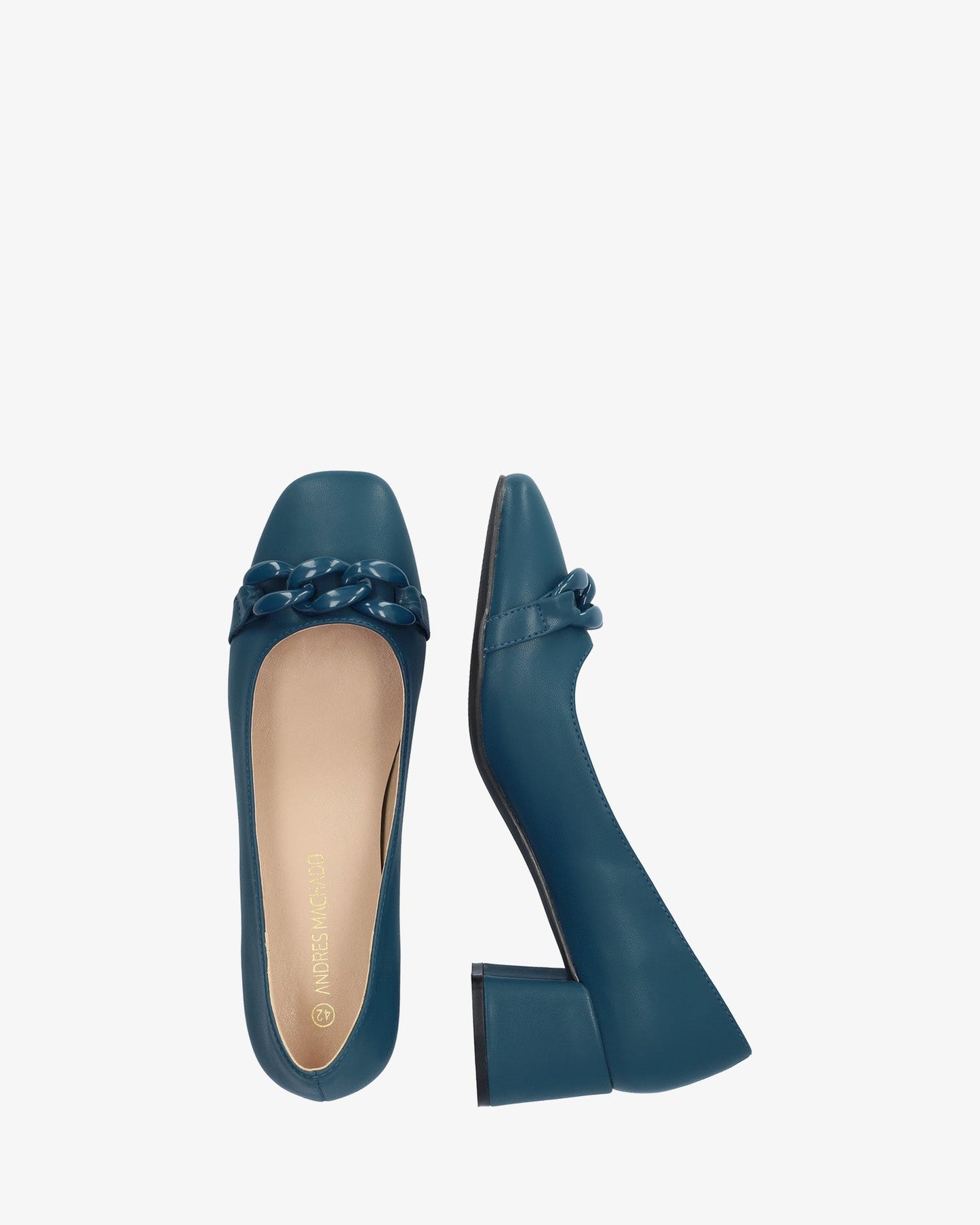 Salón de tacón en soft azul