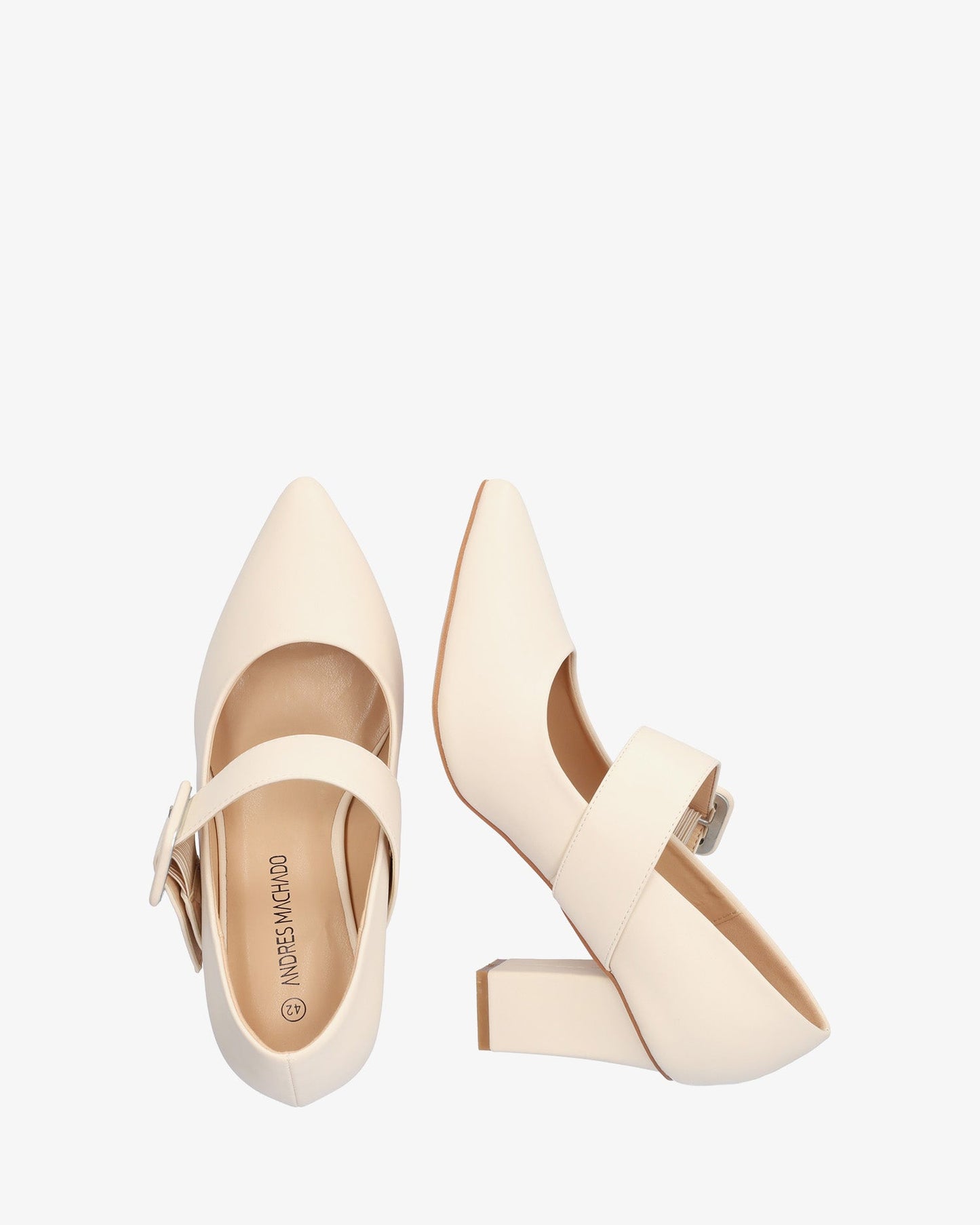 Zapato de tacón en soft crema