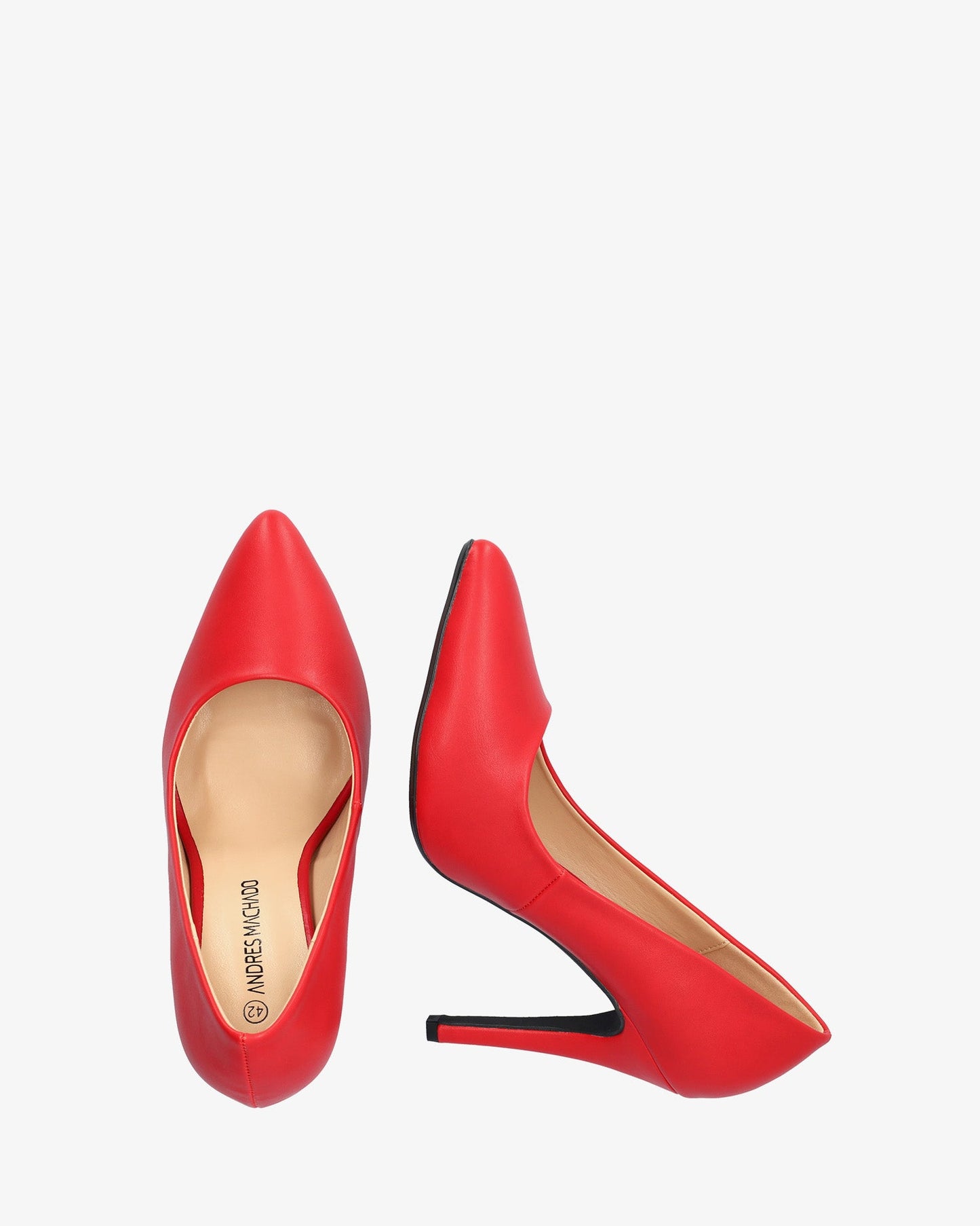 Salón con tacón en soft rojo