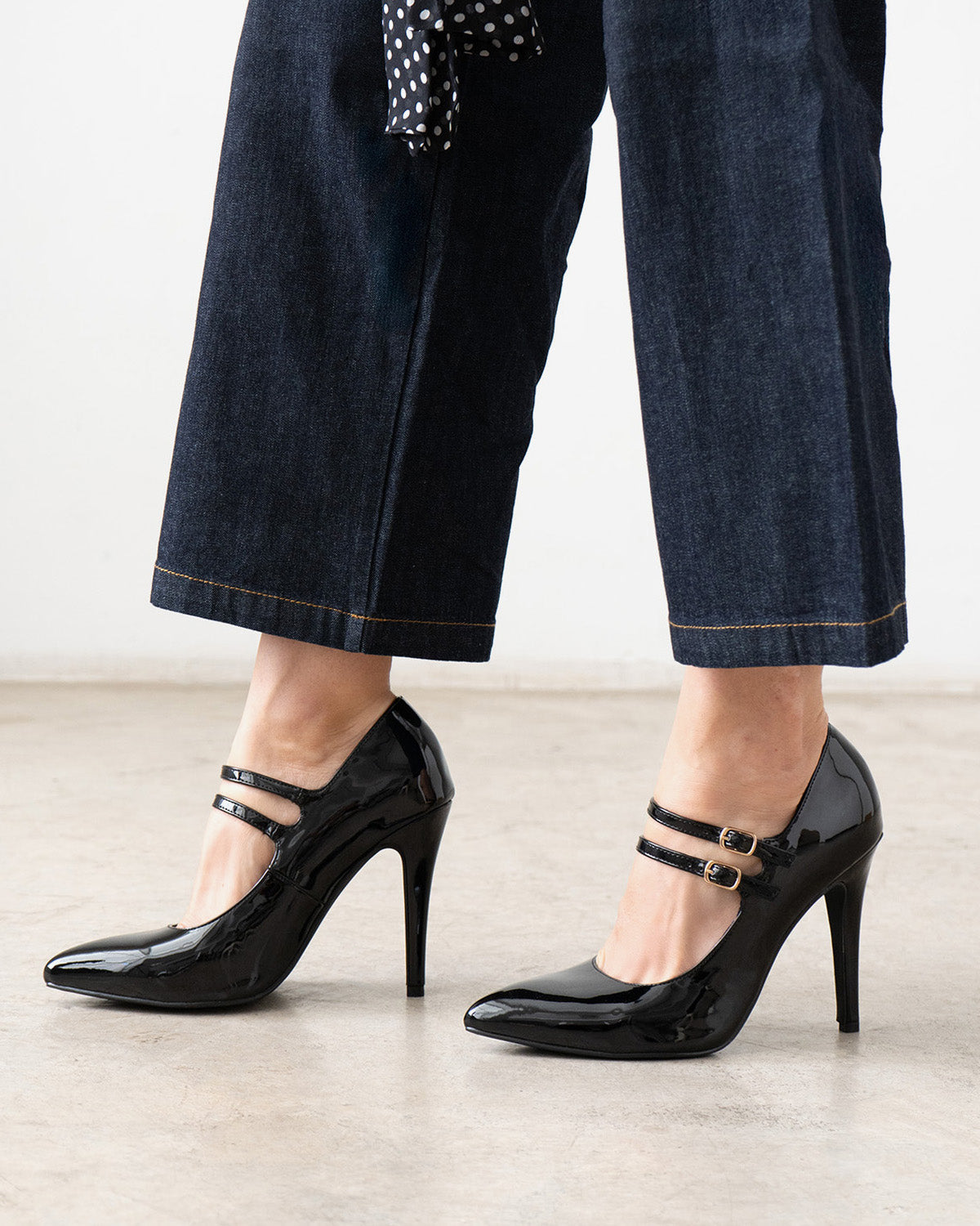Mary Jane salon in black patent leather