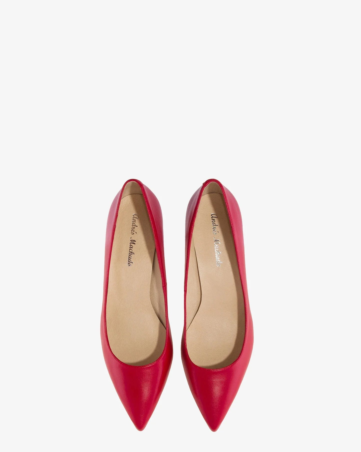 Red nappa leather salon