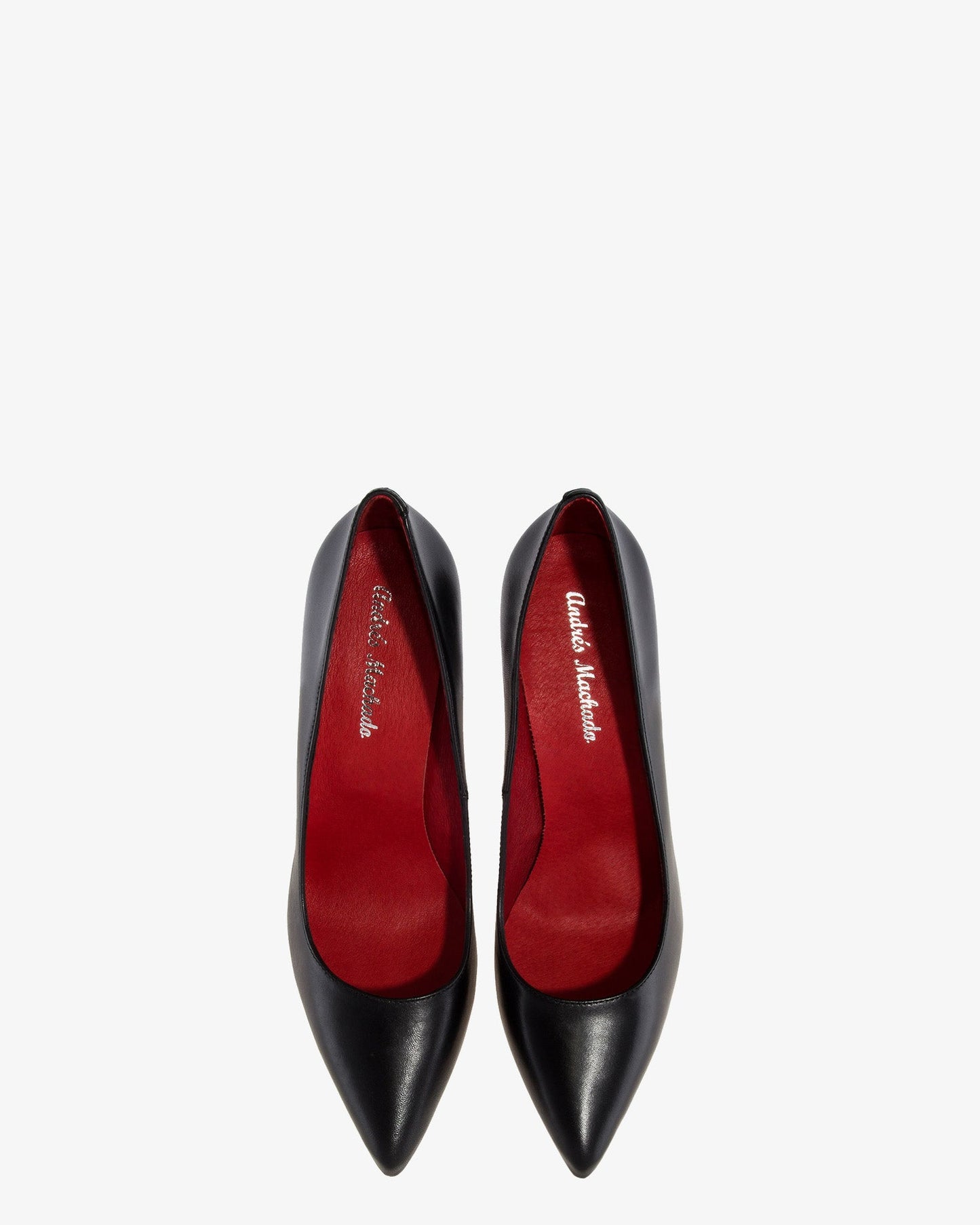 Black nappa leather high heel shoe