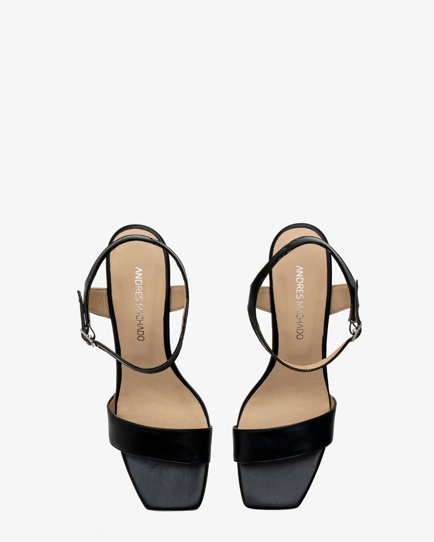 Sandalias de piel negro