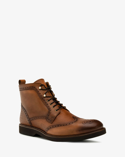 Botín en piel de color marrón