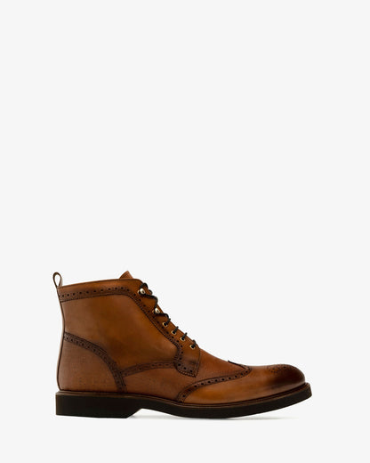 Botín en piel de color marrón