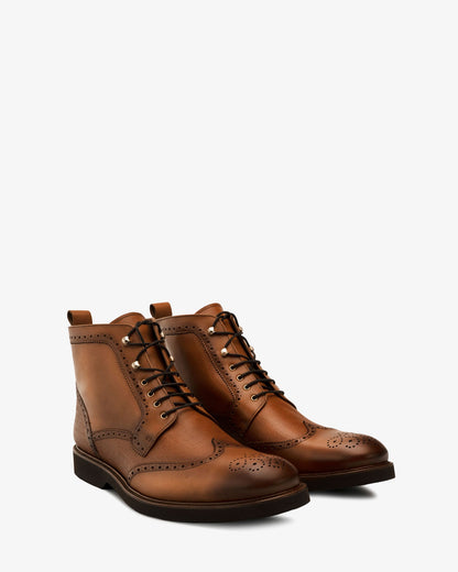 Botín en piel de color marrón