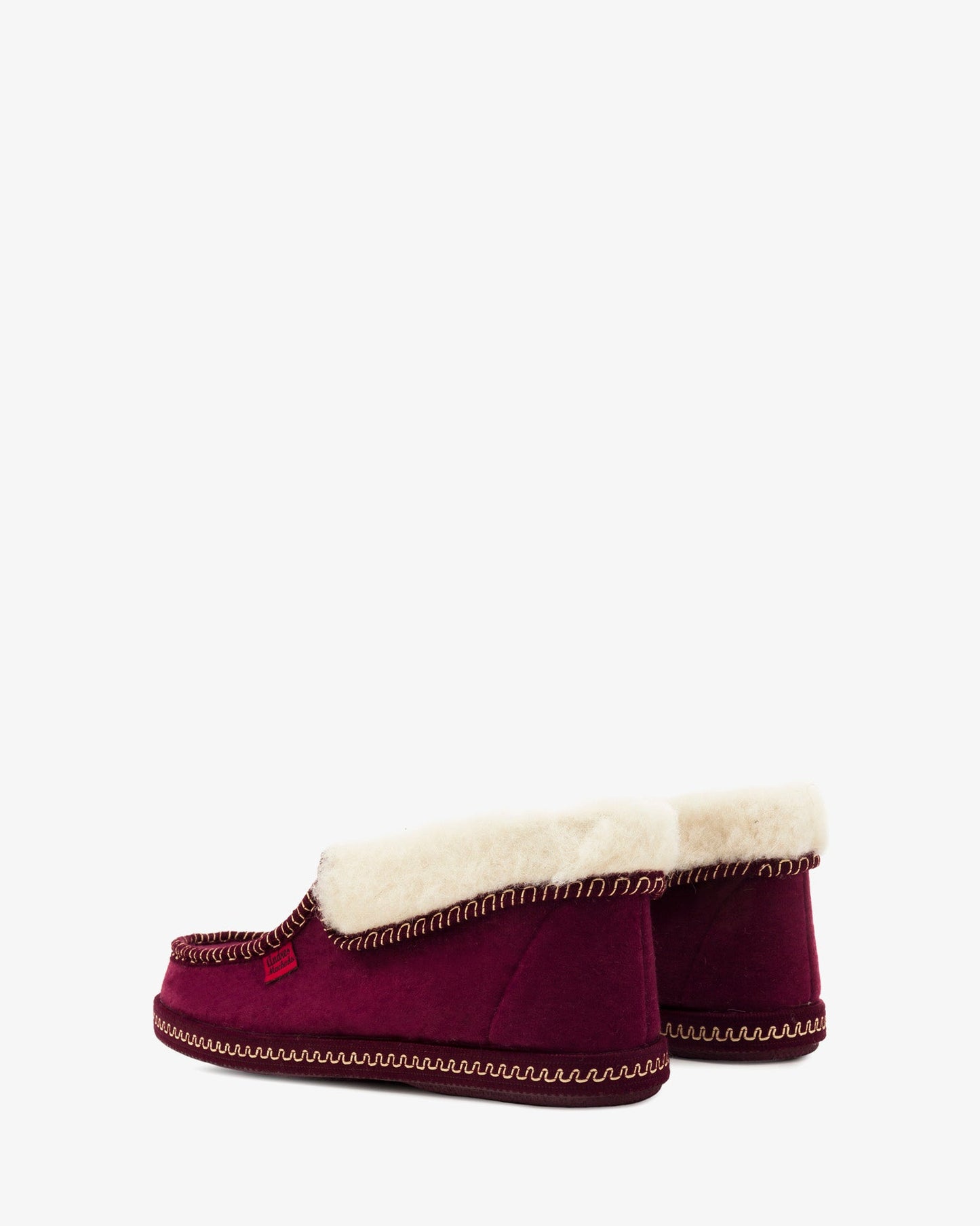 Botín antelina burdeos con borreguillo