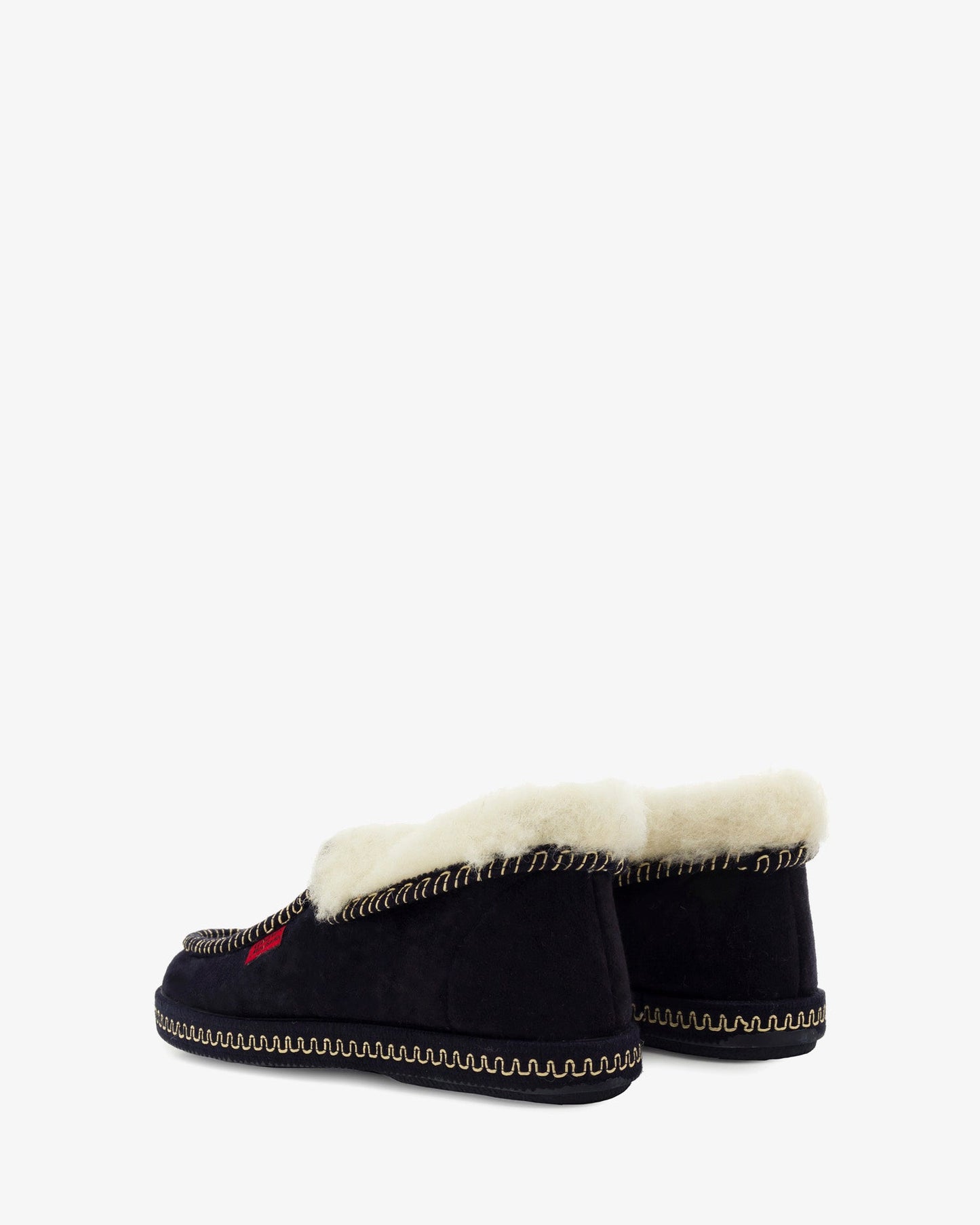 Botín antelina azul marino con borreguillo