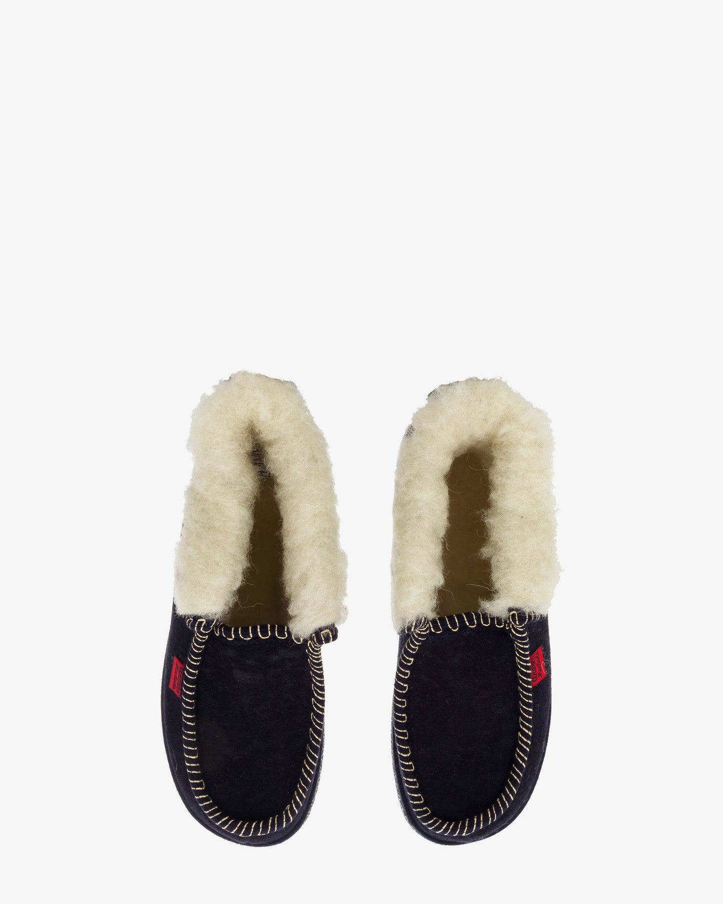 Botín antelina azul marino con borreguillo