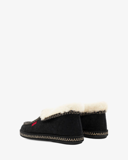 Botín antelina negro con borreguillo