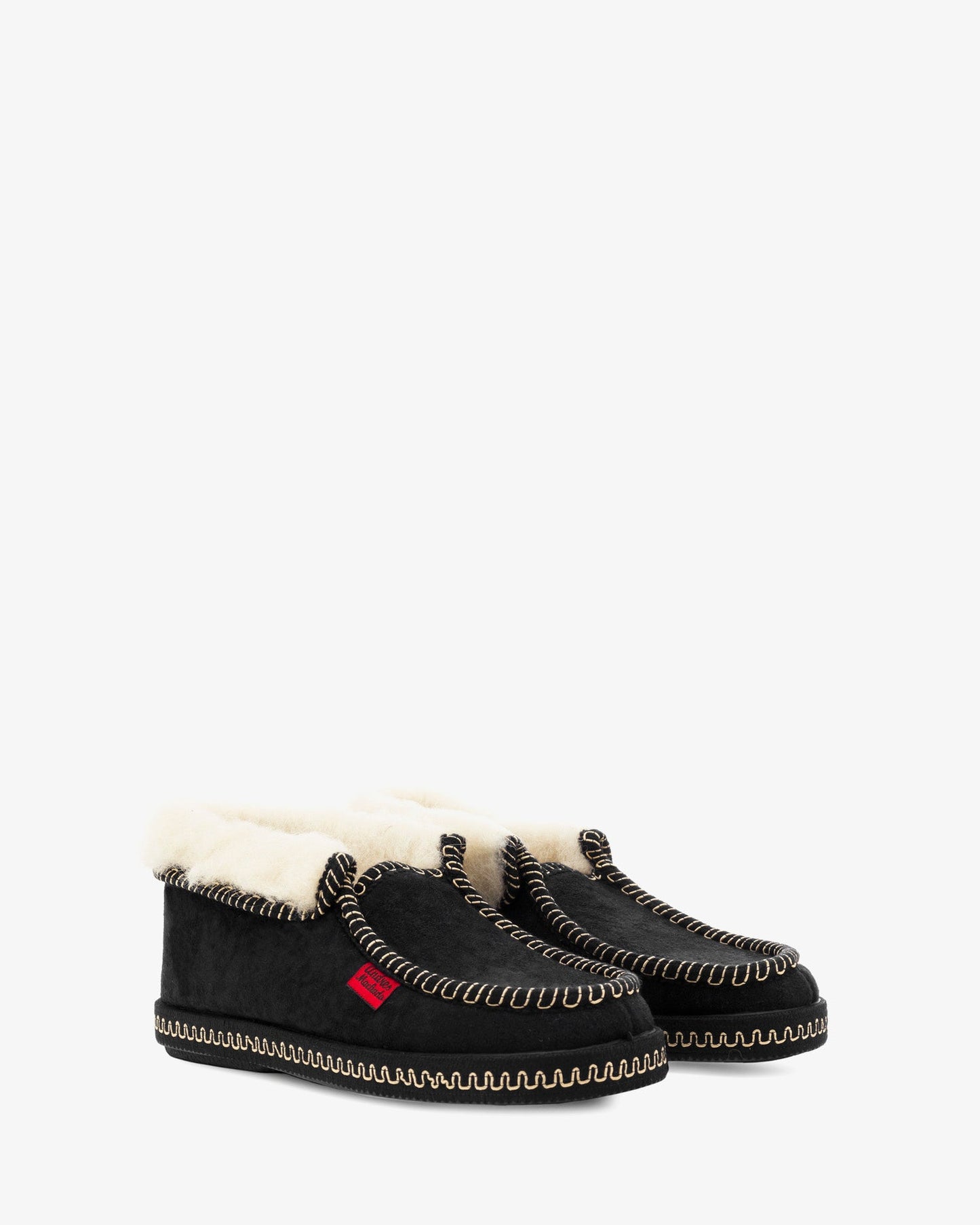 Botín antelina negro con borreguillo