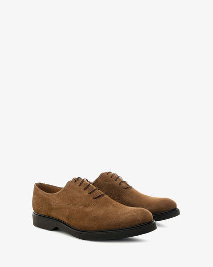 Brown suede dress shoe