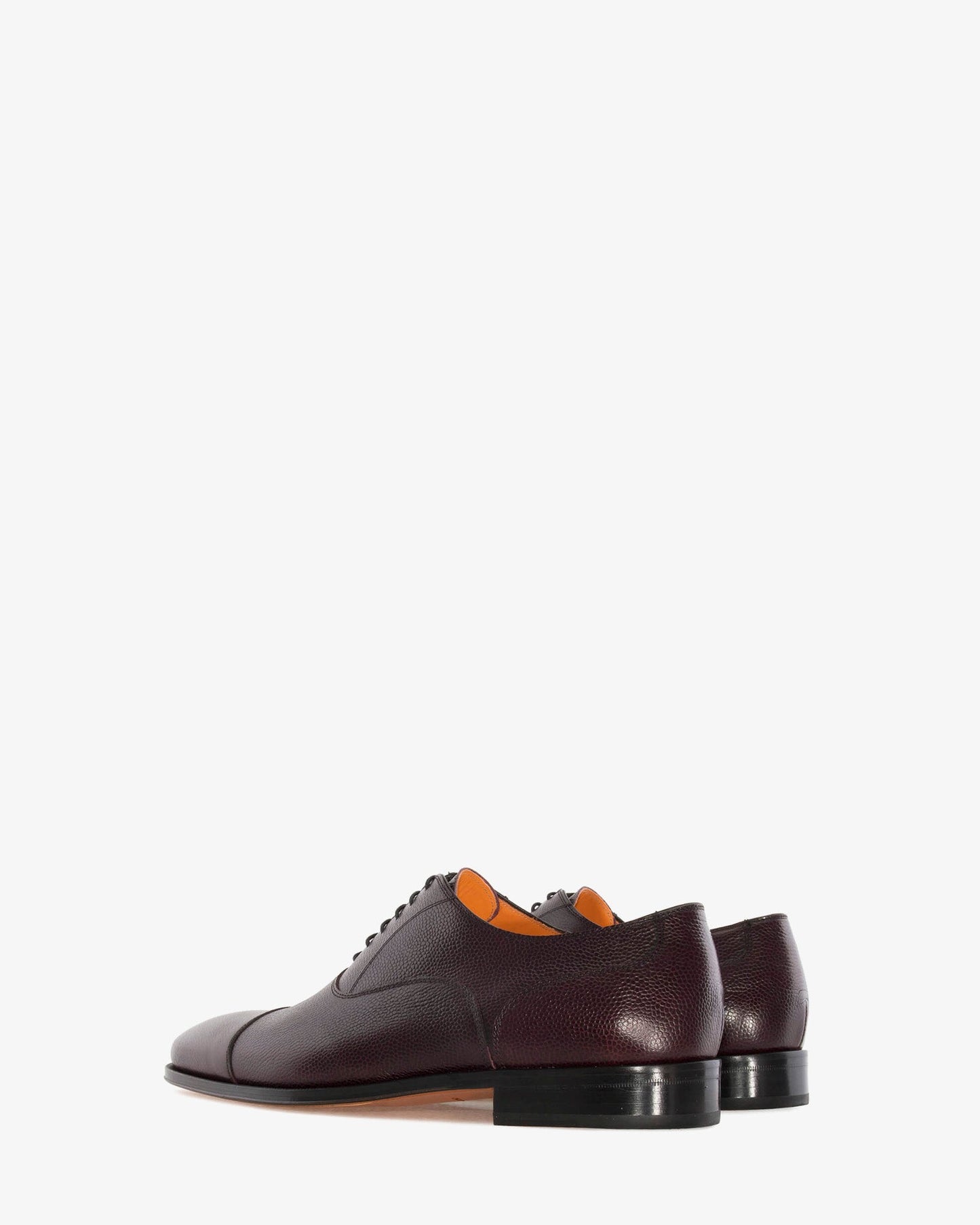 Zapatos estilo oxford en piel marrón burdeos