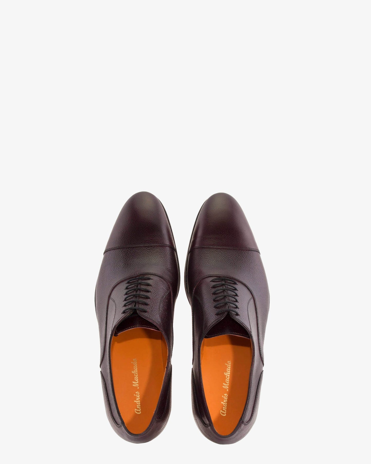 Zapatos estilo oxford en piel marrón burdeos