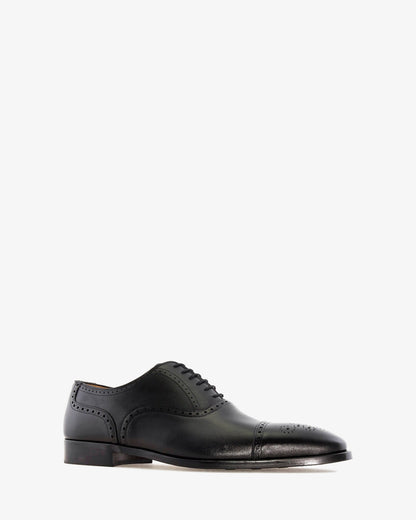 Zapatos estilo oxford en piel negro