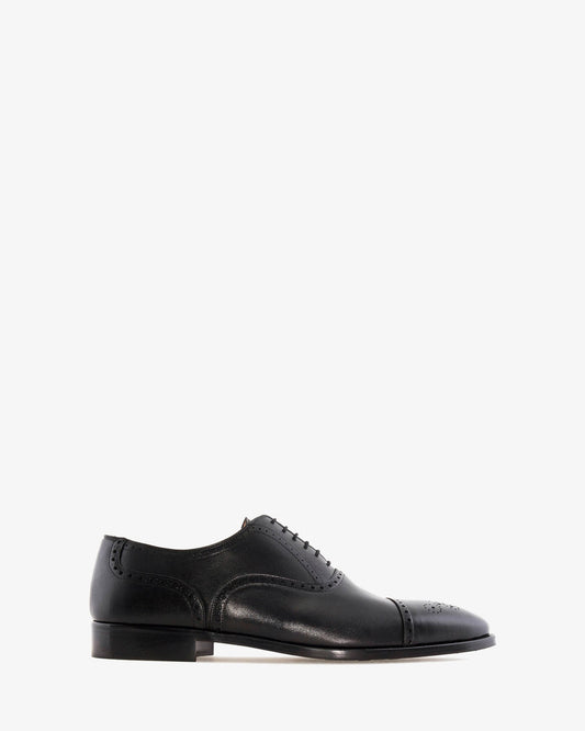 Zapatos estilo oxford en piel negro