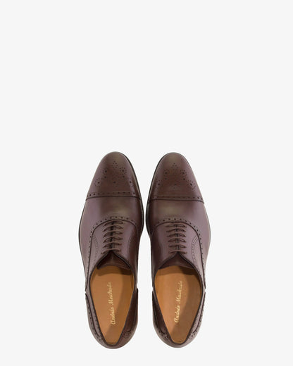 Zapatos estilo oxford en piel marrón