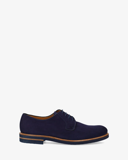 Zapatos oxford serraje azul