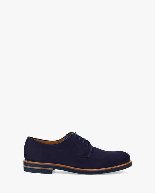 Zapatos oxford serraje azul
