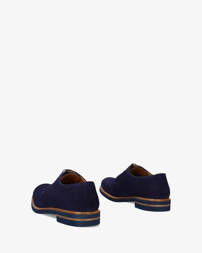Zapatos oxford serraje azul