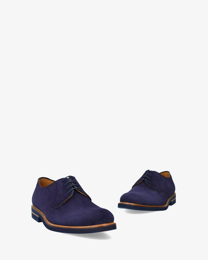 Zapatos oxford serraje azul