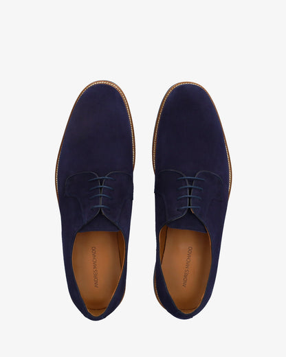 Zapatos oxford serraje azul