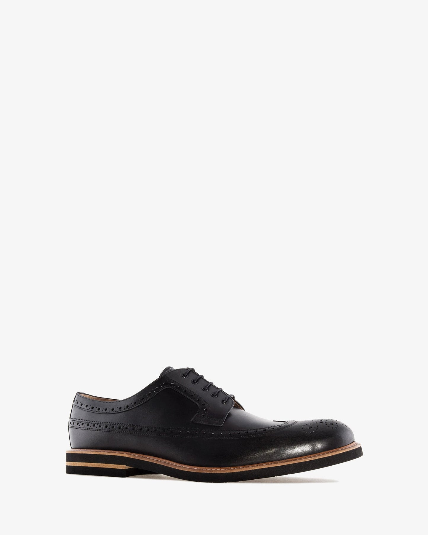 Oxford style shoe in black leather