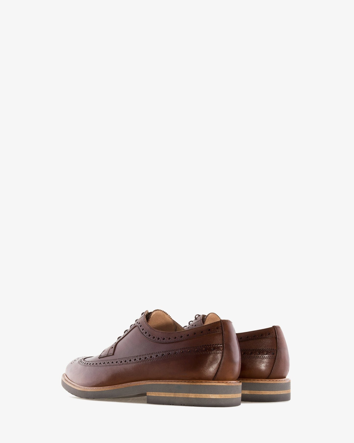 Brown leather Oxford style shoe