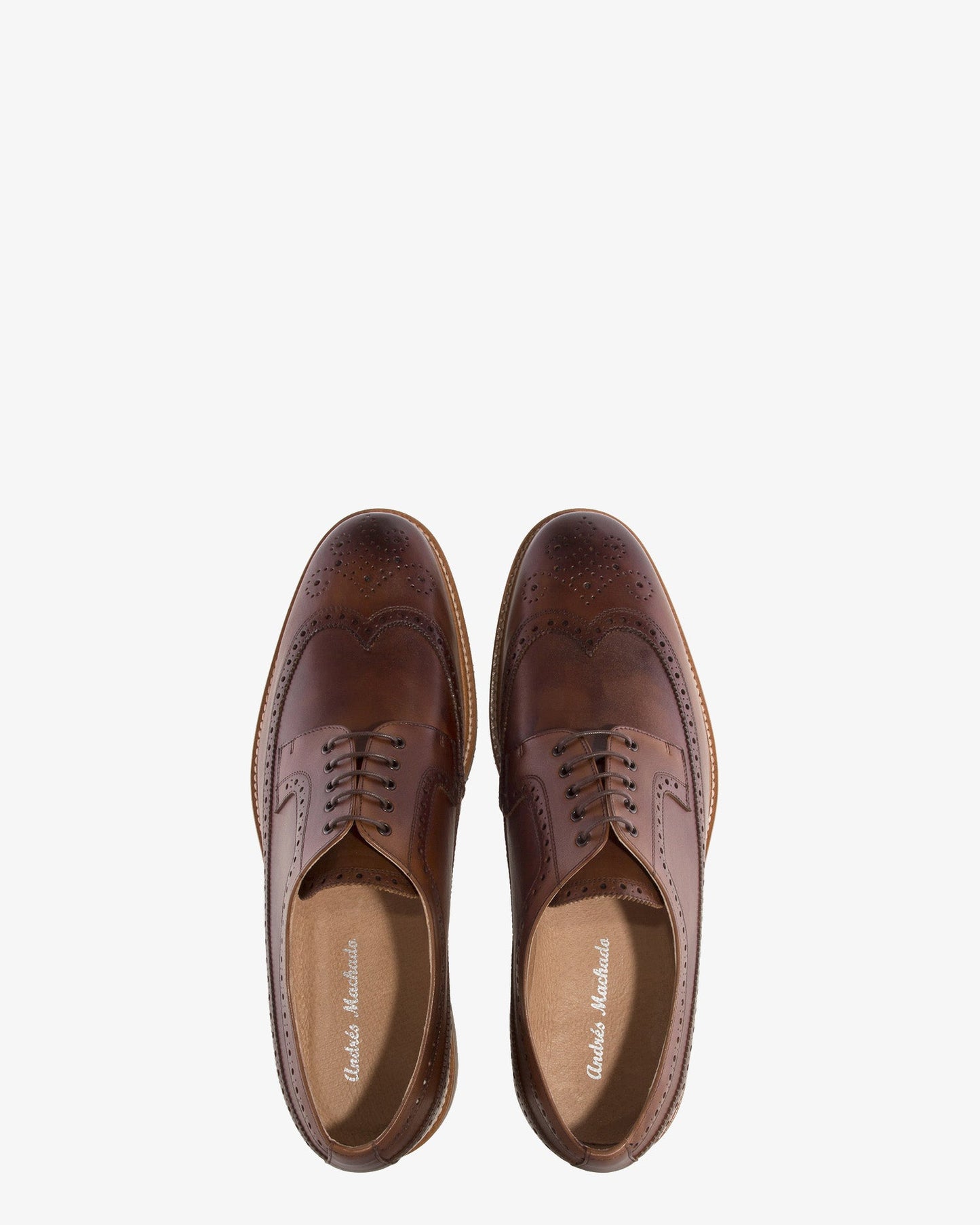 Brown leather Oxford style shoe