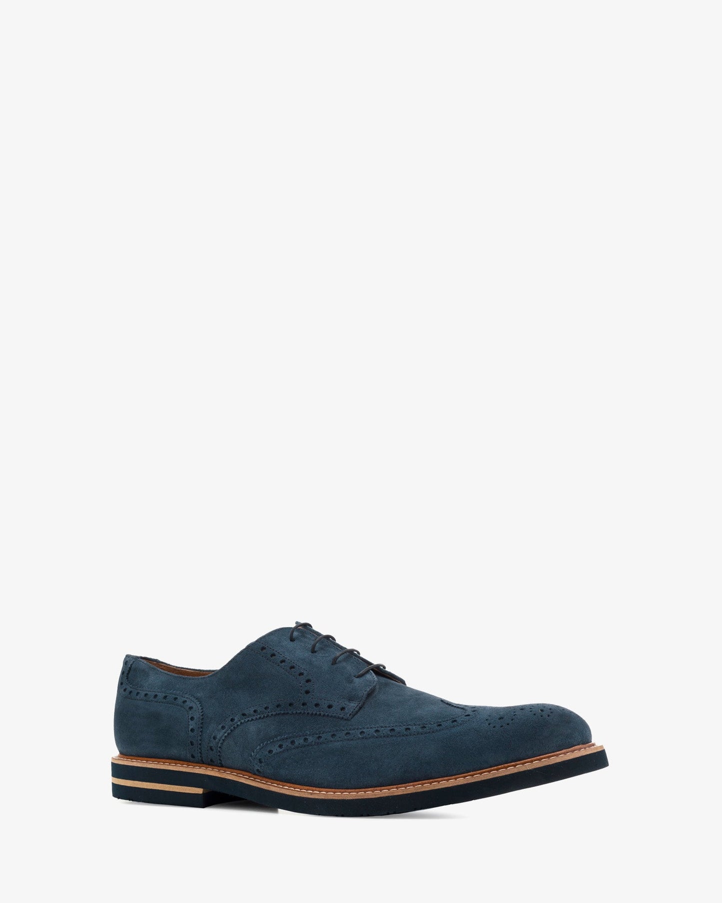 Zapatos estilo oxford serraje azul