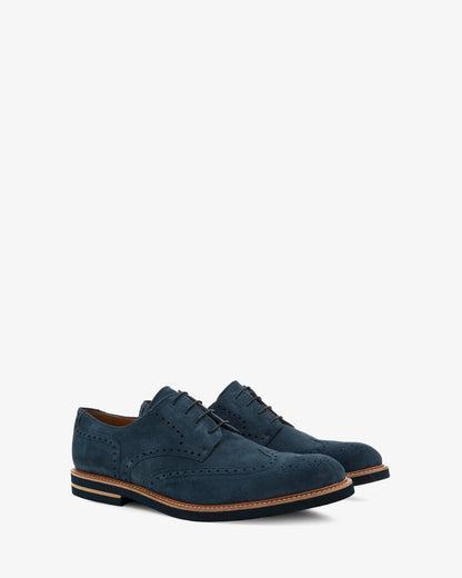Zapatos estilo oxford serraje azul
