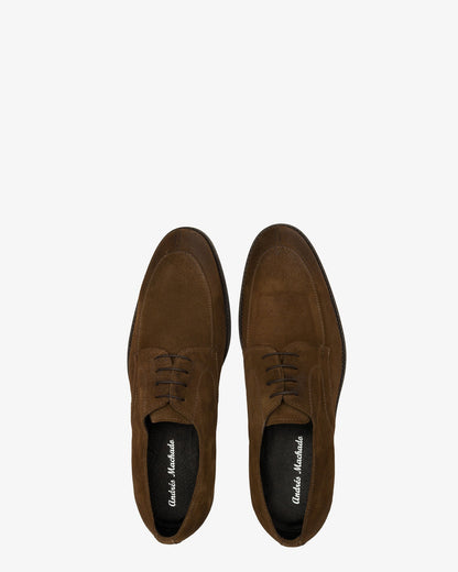 Zapatos blucher serraje cepillo roble