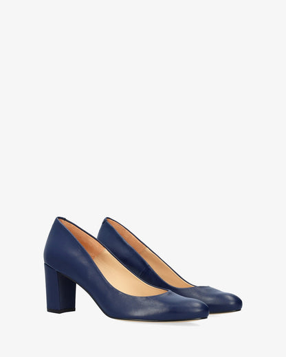 Salón piel azul marino