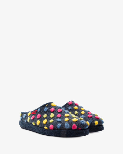 Zapatillas alpinas de puntos multicolor