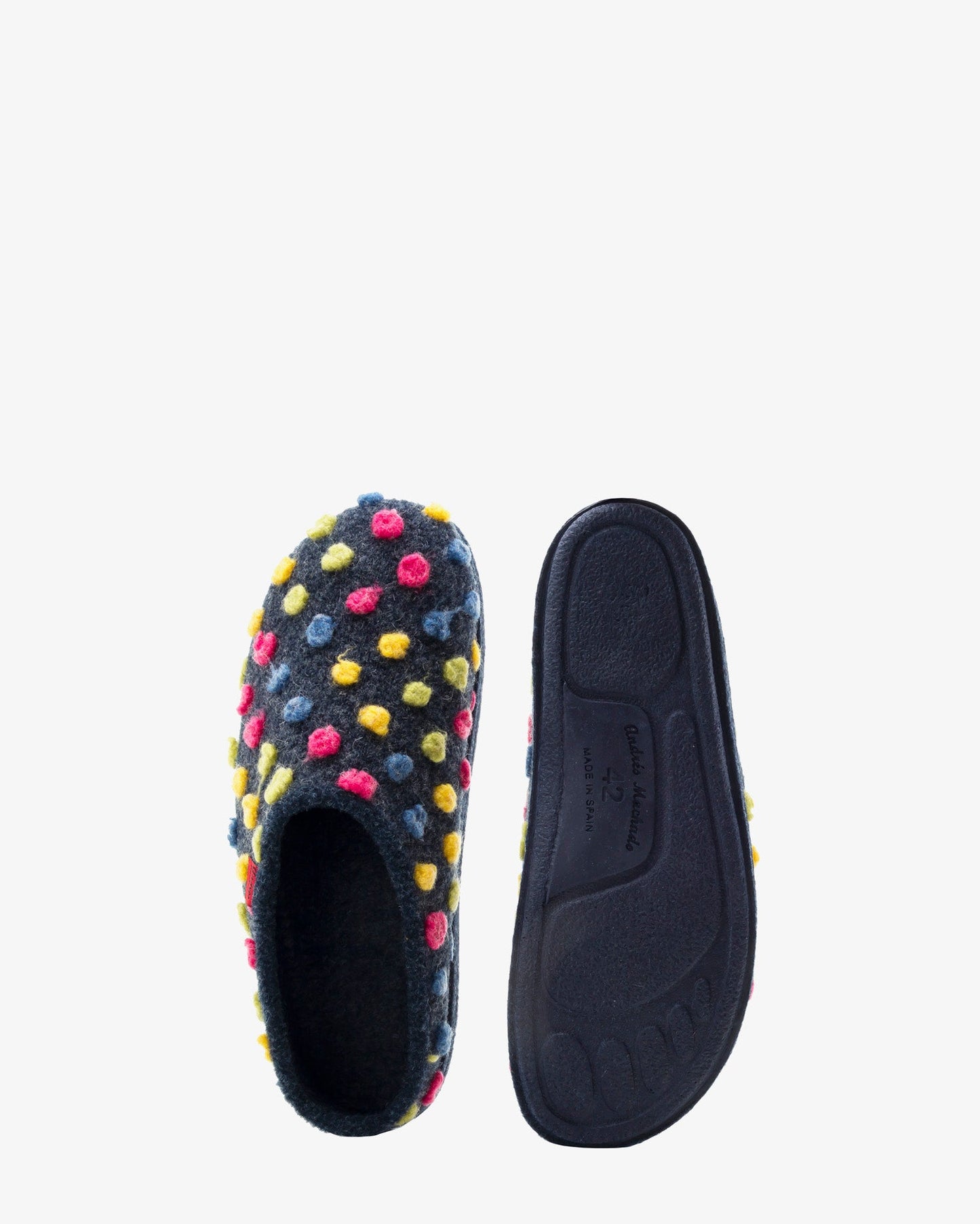 Zapatillas alpinas de puntos multicolor