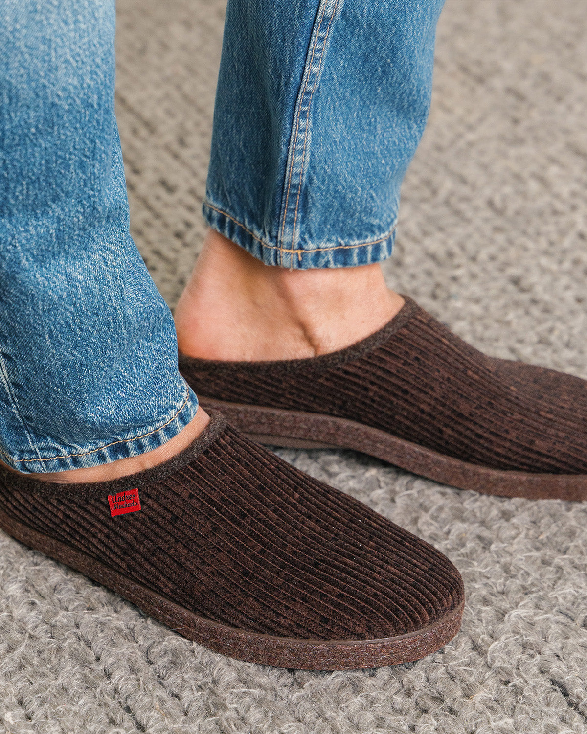 brown corduroy alpine shoes