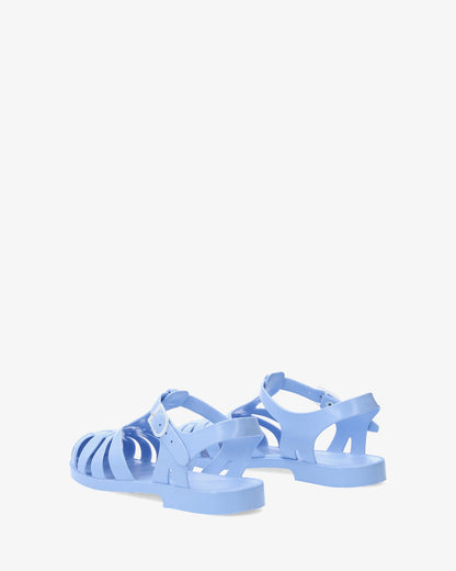 Sandalia cangrejera azul pastel