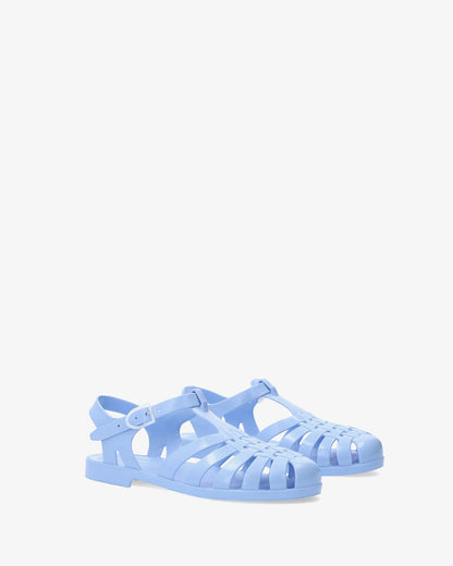 Sandalia cangrejera azul pastel