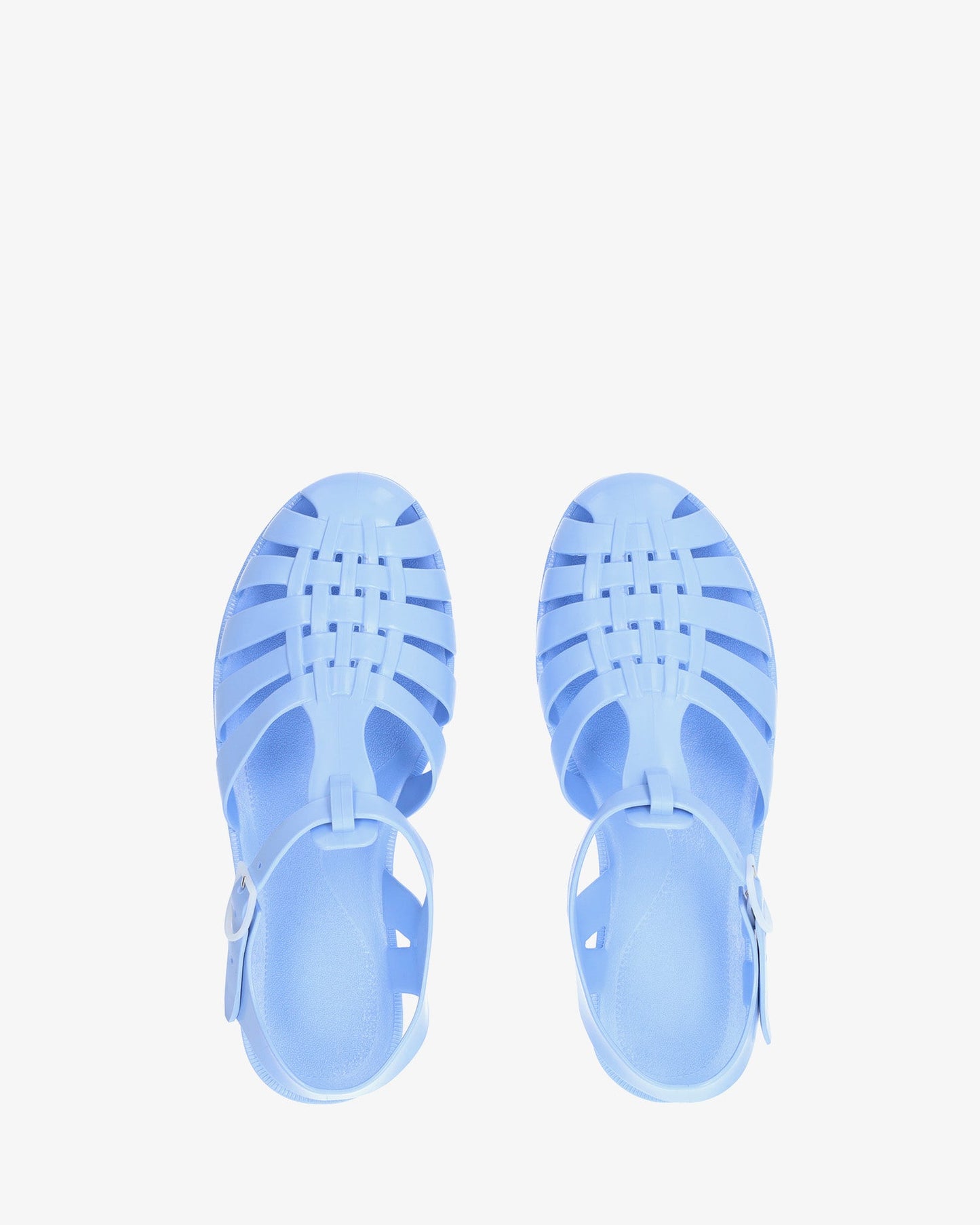 Sandalia cangrejera azul pastel